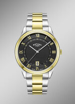 Rotary Quartz-Herrenuhr in Bicolor 