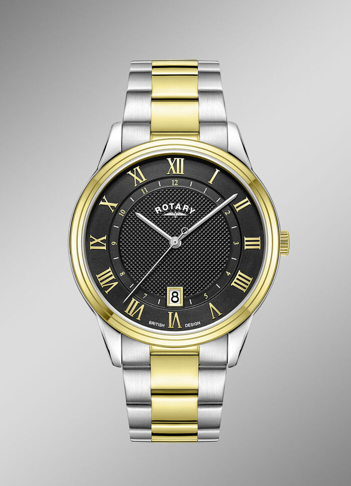 Rotary Quartz-Herrenuhr in Bicolor 