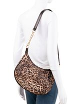 Tasche, Damen, mit verstellbarem Umh&auml;ngeriemen mit Ketten-Detail 