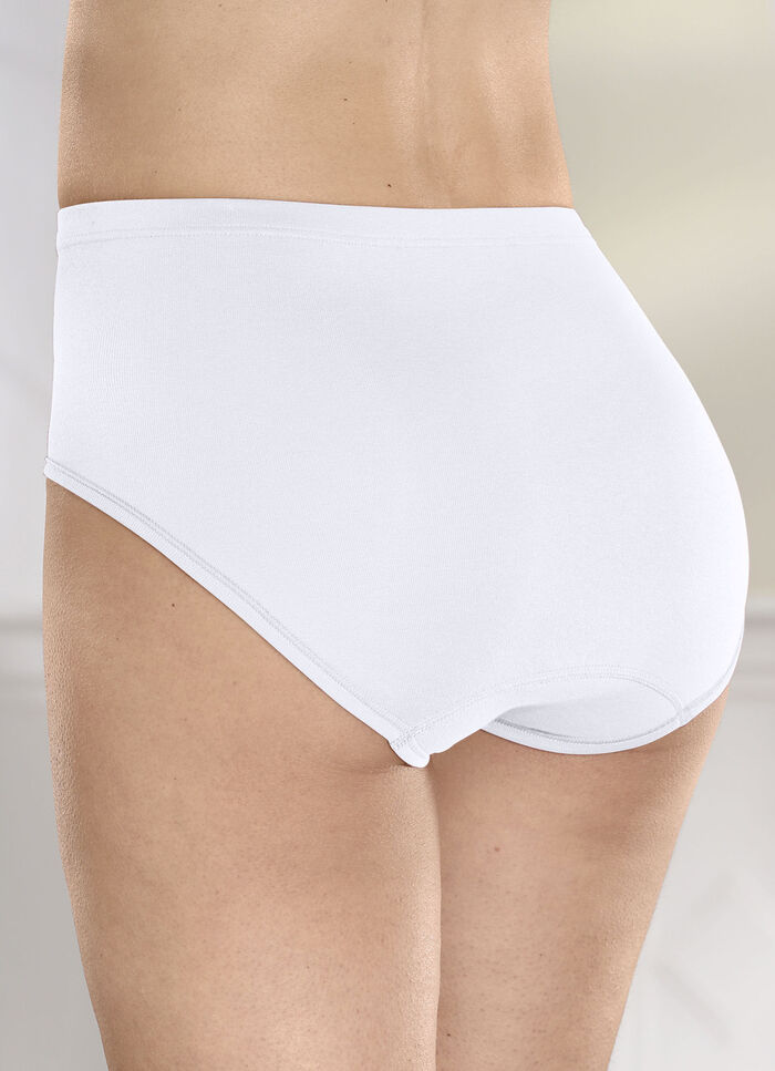 Conta Dreierpack Slips mit Gummizug im Bund WEISS