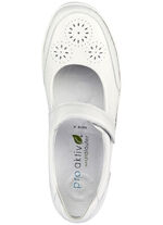 Waldläufer Slipper mit luftiger Perforation NATURWEISS