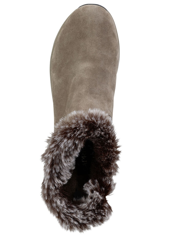 Caprice, gefütterte Damen-Stiefeletten, Winterschuhe, Weite H, mit herausnehmbarem Fußbett TAUPE