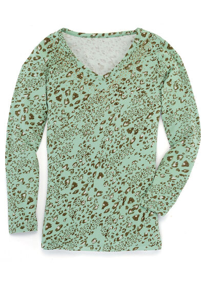 Allover gemustertes Shirt in 2 Farben 