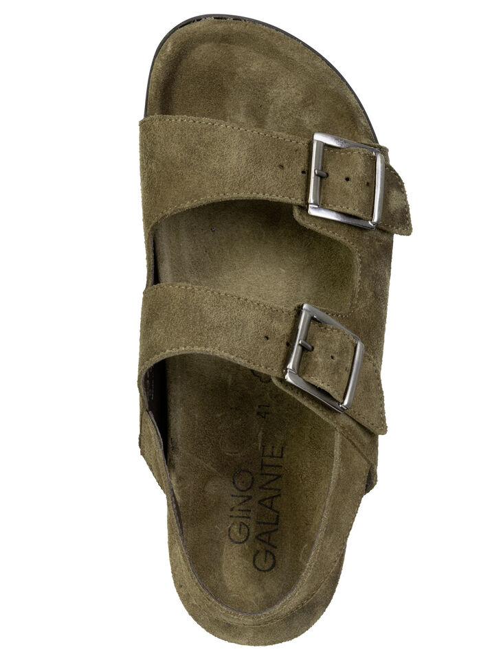 GINO GALANTE, leichte Herren-Sandalen, mit Gummizug GRÜN