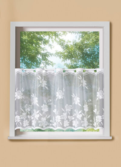 Kurzstore Blumenranke mit Stangendurchzug 