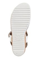 ELENA EDEN, bequeme Damen-Sandalen, Weite H, mit herausnehmbarem Fu&szlig;bett WEISS