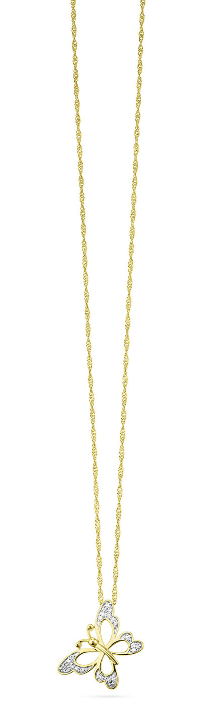 Schmetterling-Anhänger mit 24 Diamanten 