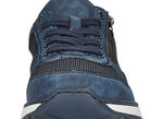 Rieker, bequeme Herren-Sneaker, Weite H, mit herausnehmbarem Fußbett BLAU-BRAUN