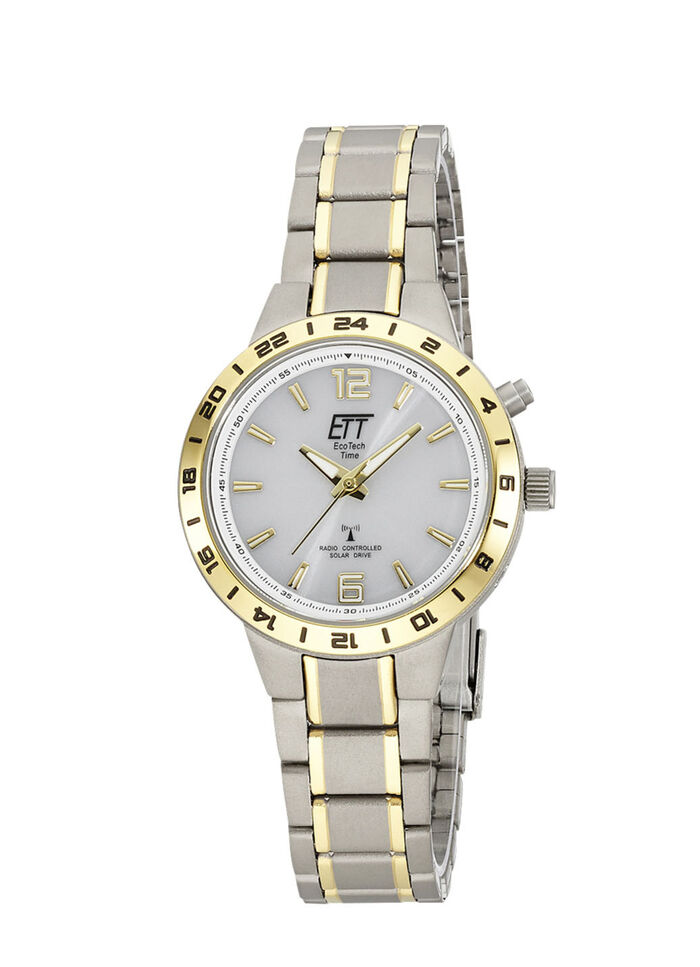 ETT-Funk-Solar-Damenuhr mit Titanbandgehäuse 