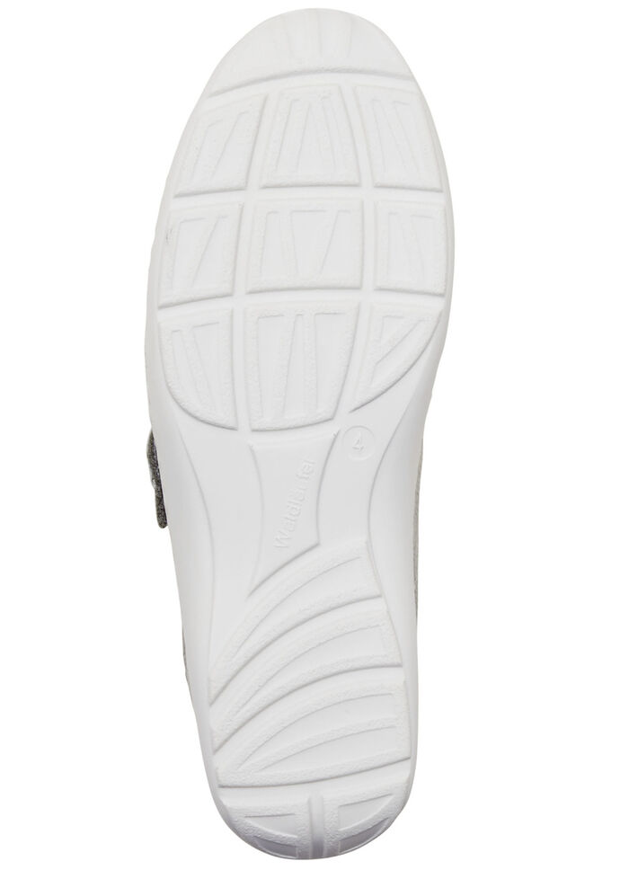 Waldläufer Slipper mit praktischem Klettverschluss MATTSILBER