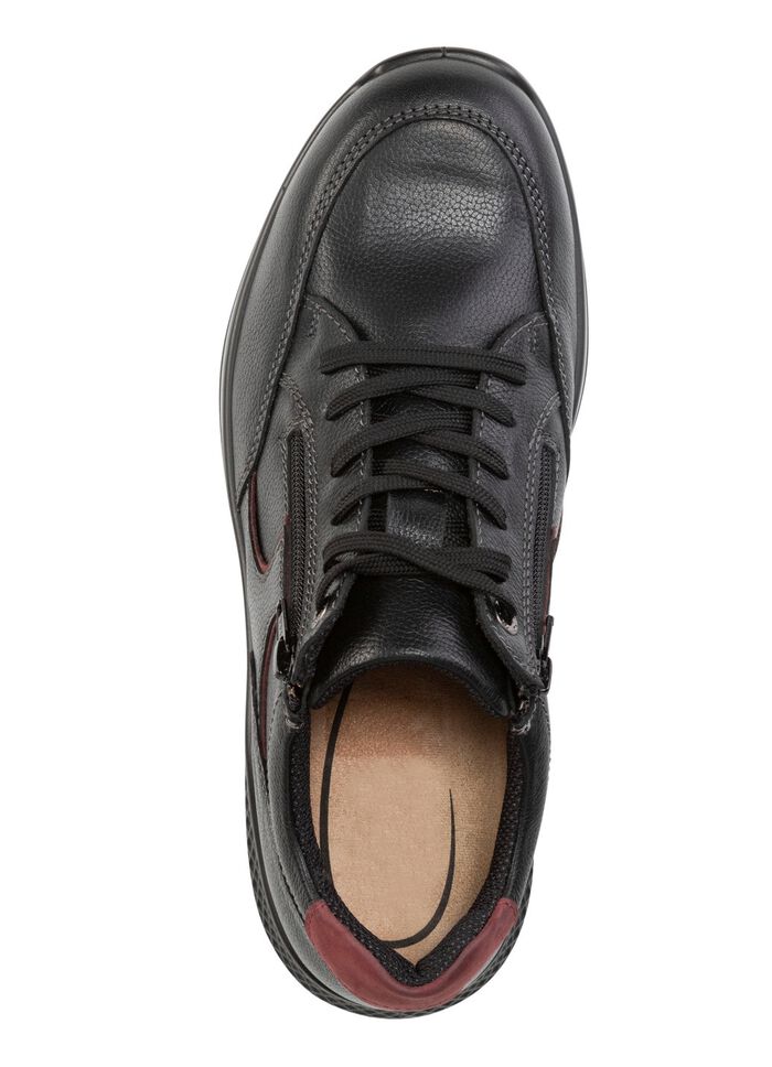 Schn&uuml;rschuh aus Nappaleder mit Nubukleder-Bes&auml;tzen 