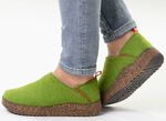 Gemini, komfortable Damen-Hausschuhe, Weite G, mit herausnehmbarem Fu&szlig;bett GR&Uuml;N