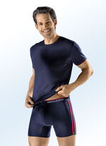 Viererpack Pants, uni mit Kontraststreifen 2X MARINE-ROT, 2X UNI MARINE