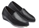 Mokassin in eleganter Krokooptik SCHWARZ