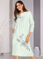 Zweierpack Nachthemden mit Knopfleiste und Zierschleife 