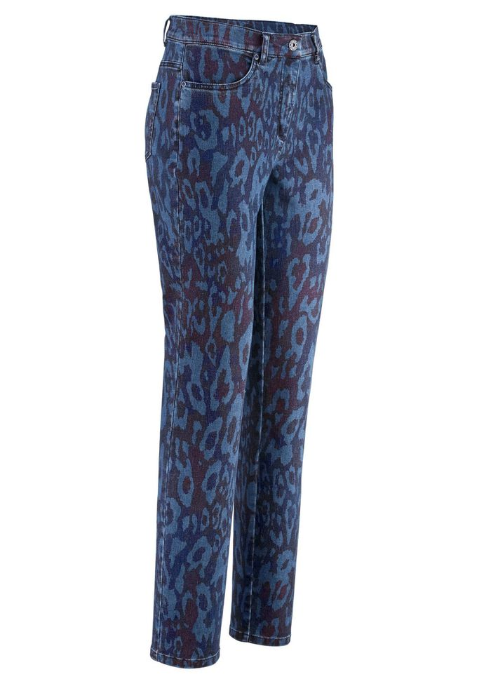 Jeans mit angesagter Tierfelldessinierung 