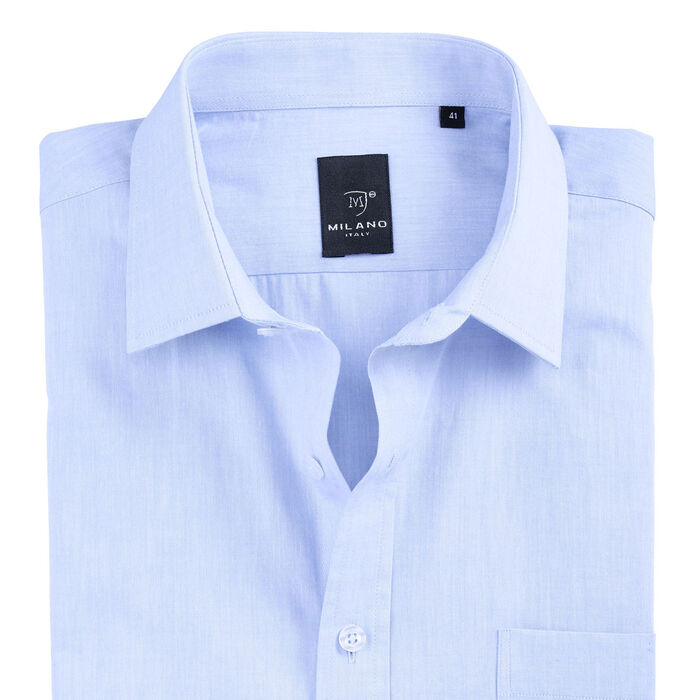 Langarm-Hemd von "Milano Italy" mit Kentkragen in 5 Farben BLEU