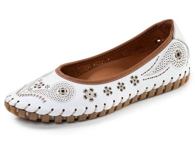 ELENA EDEN, sommerliche Damen-Ballerinas, Weite G, mit herausnehmbarem Fu&szlig;bett 