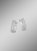 Strahlende Creolen mit Diamanten 