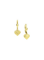 Diamantierte Herz-Ohrringe aus Gold 585/- fein 
