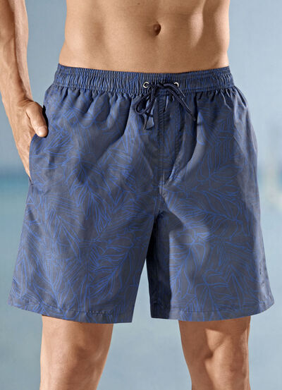 Badeshorts, länger geschnitten, Microfaser 