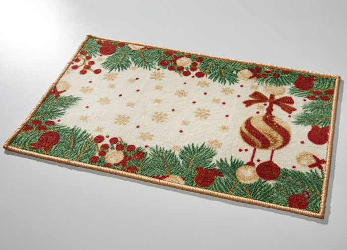 Fußmatte mit Weihnachtsranken-Motiv 