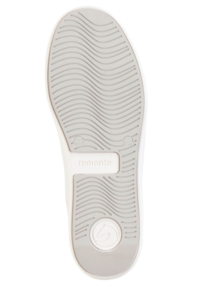 Remonte Sneaker mit verspieltem Bl&uuml;ten-Druck WEISS-BRONZE