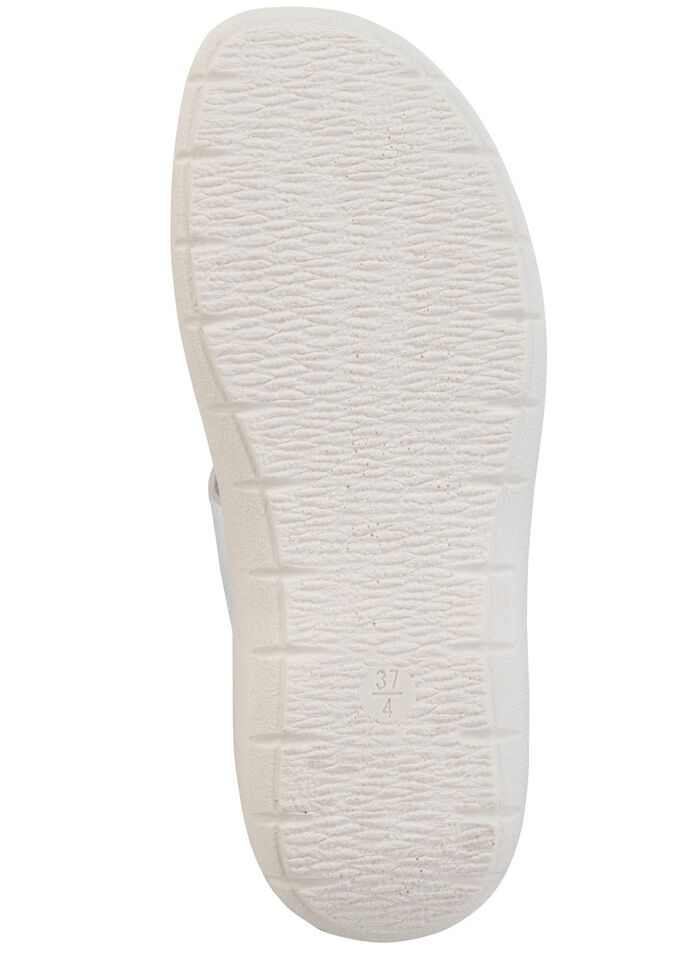 Pantolette mit gl&auml;nzendem Schmuck WEISS