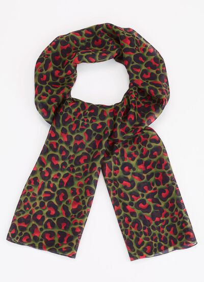 Schal mit Raubtierfell-Dessin 