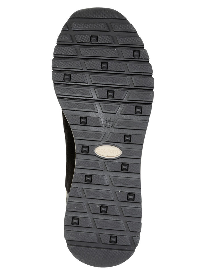 LAURA KENT, stylische Damen-Sneaker, Weite G, mit herausnehmbarem Fußbett SCHWARZ-BORDEAUX-GOLD