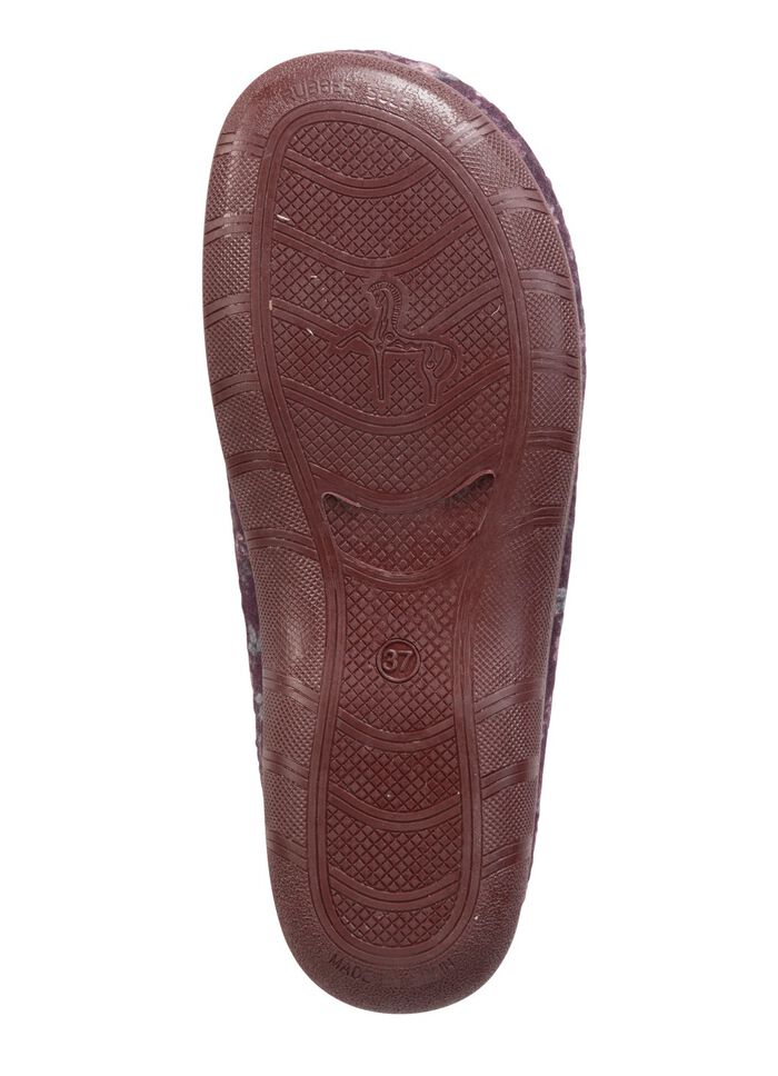 Laurina Pantoffel aus floral bedrucktem Filzmaterial 