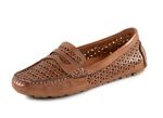 Gemini Slipper aus schattiertem Nappaleder COGNAC