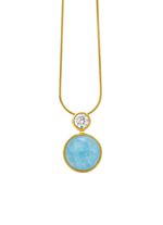 Elegante Raffinesse: Anh&auml;nger mit echtem, blauem Chalcedon 