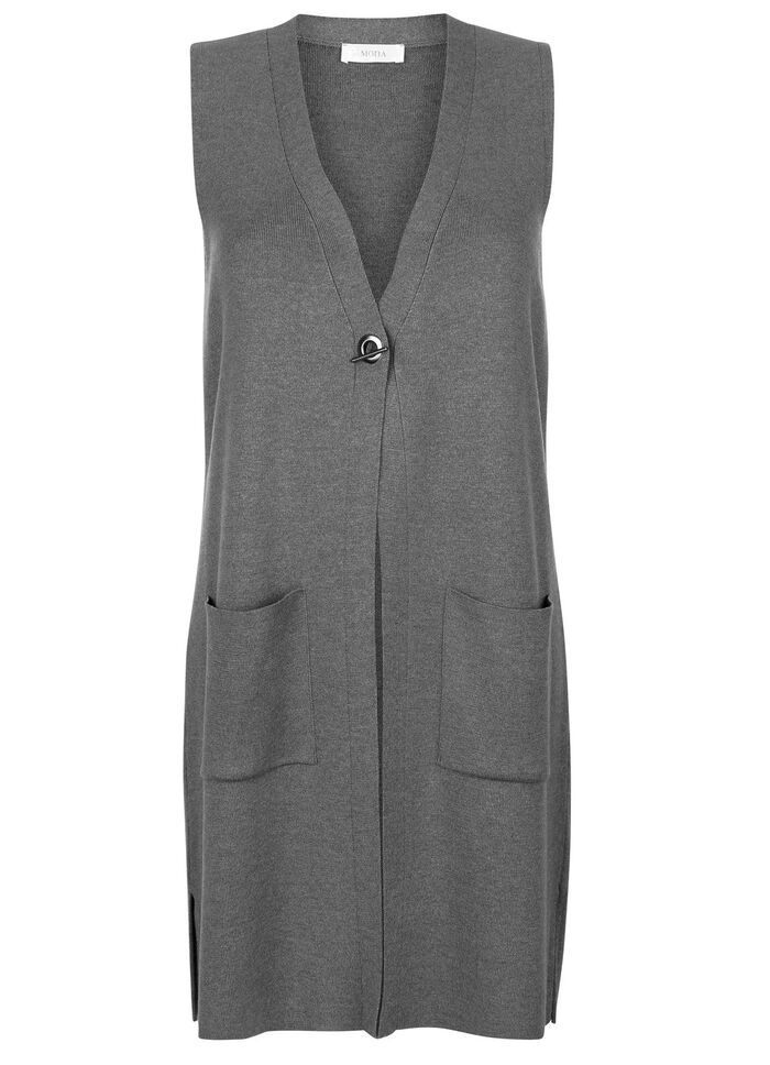 Strickweste mit dekorativem Verschluss 