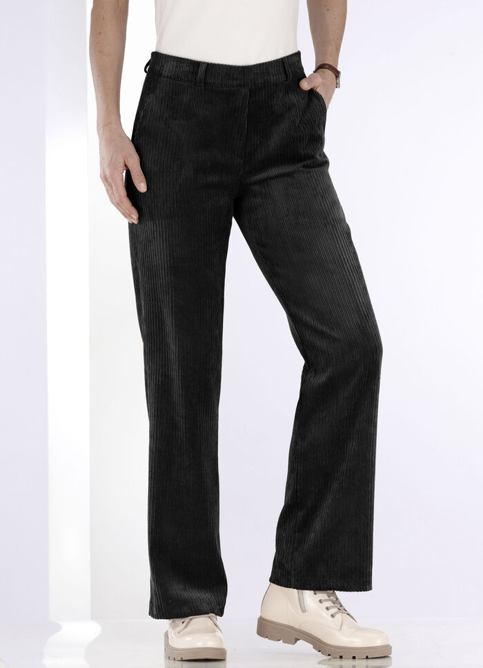 Hose in modischer Weite SCHWARZ