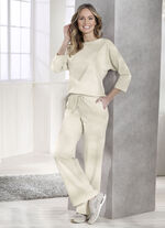 Shirt mit rundem Halsausschnitt BEIGE