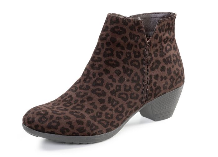 Andrea Conti, trendige Damen-Stiefeletten, mit Rei&szlig;verschluss BRAUN-SCHWARZ