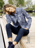 Jeansjacke mit Knopfleiste 