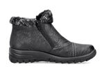 Rieker, gefütterte Damen-Boots, Winterschuhe, mit Reißverschluss SCHWARZ
