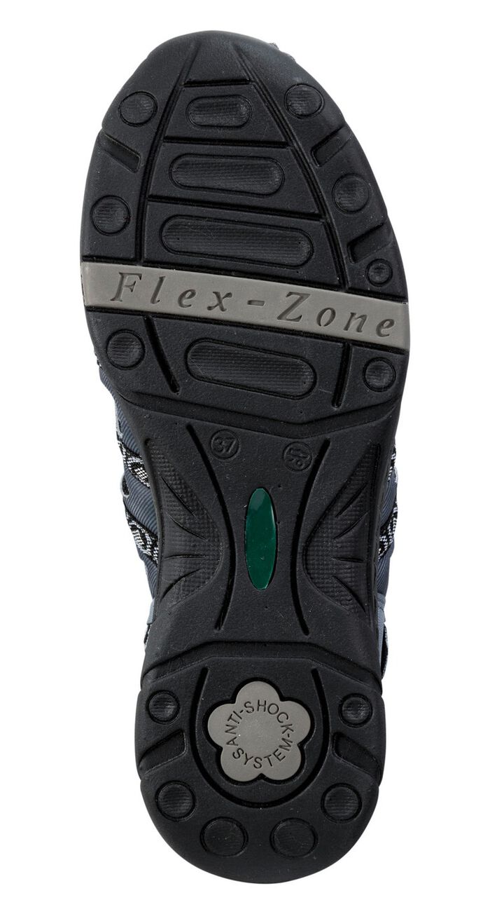 ELENA EDEN Sandale mit Textilbord&uuml;re JEANS