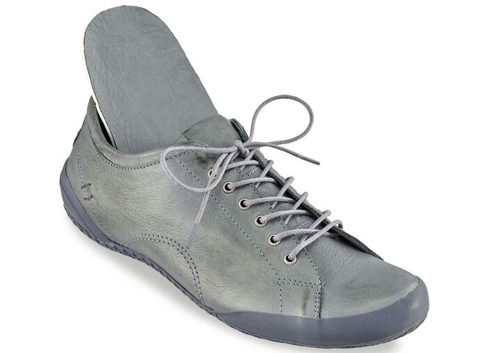 Andrea Conti, klassische Damen-Schn&uuml;rschuhe, mit herausnehmbarem Lederfu&szlig;bett GRAFIT