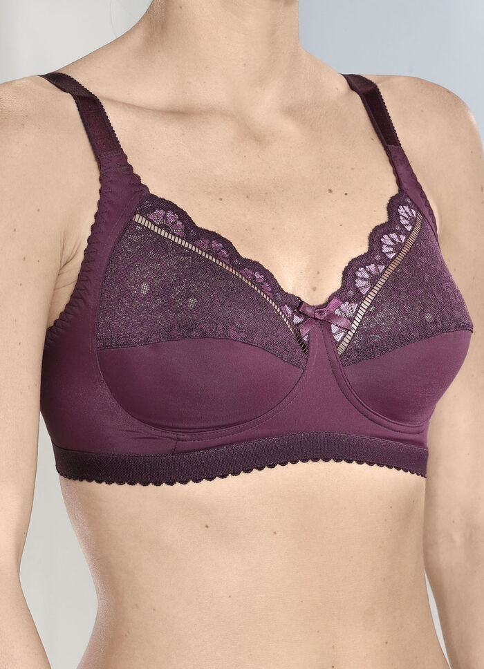 Laurina Zweierpack BH mit farbharmonischer Elastikspitze 