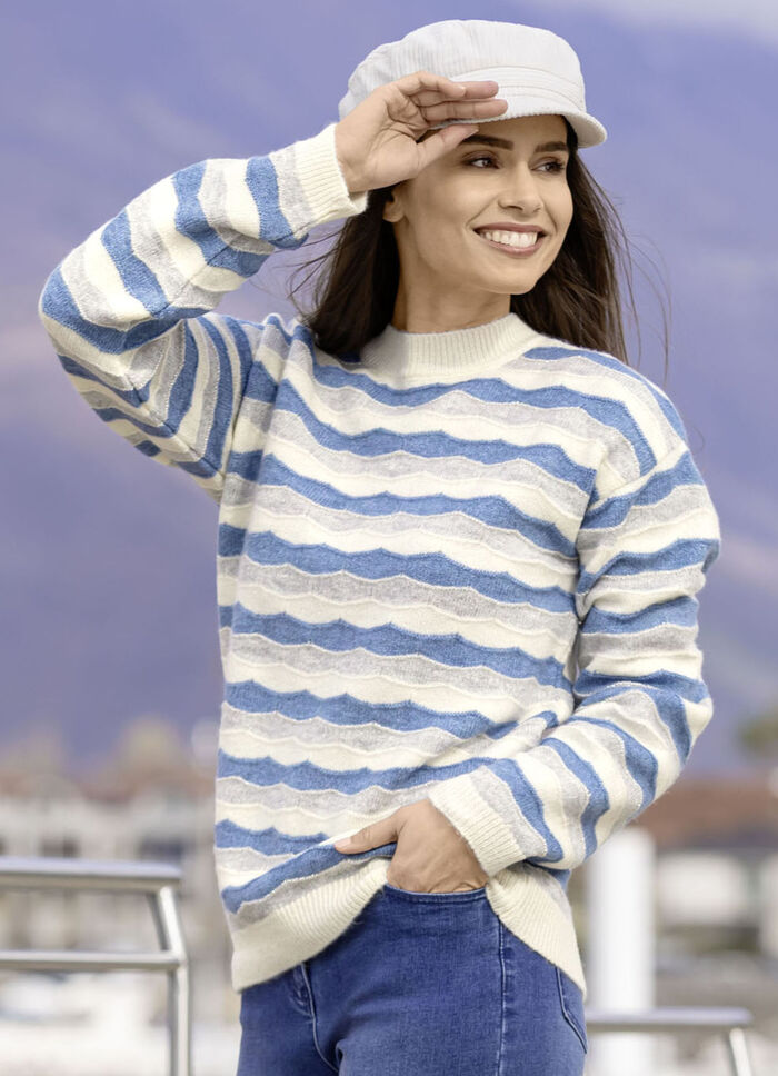 Pullover mit Wellenmuster 