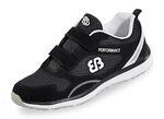 Leichte Herren-Slipper, mit herausnehmbarem Fußbett SCHWARZ-WEISS