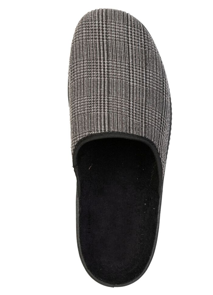 Klassiche Herren-Hausschuhe, mit anatomisch geformtem Fu&szlig;bett GRAU