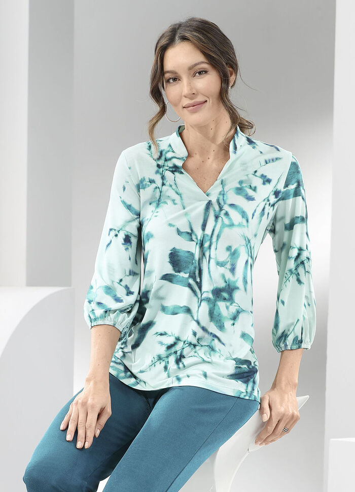 Shirt-Tunika mit farbbrillantem Druck 