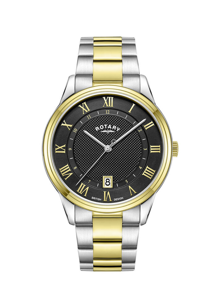 Rotary Quartz-Herrenuhr in Bicolor 