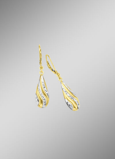 Diamantierte Ohrringe in Bicolor 