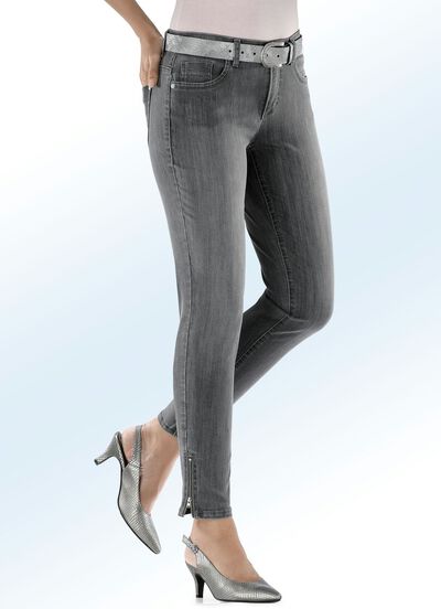 Magic-Jeans mit modischen Rei&szlig;verschl&uuml;ssen an den Beinabschl&uuml;ssen 