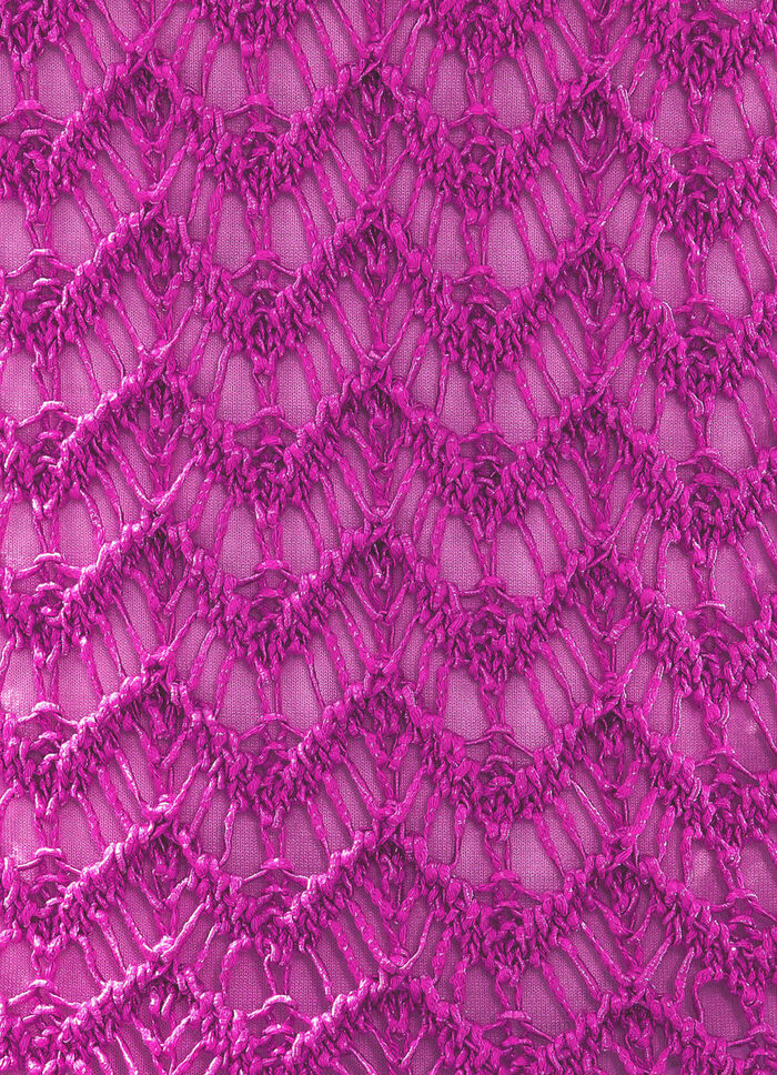Pullover aus hochwertigem Glanzeffektgarn FUCHSIA MELIERT